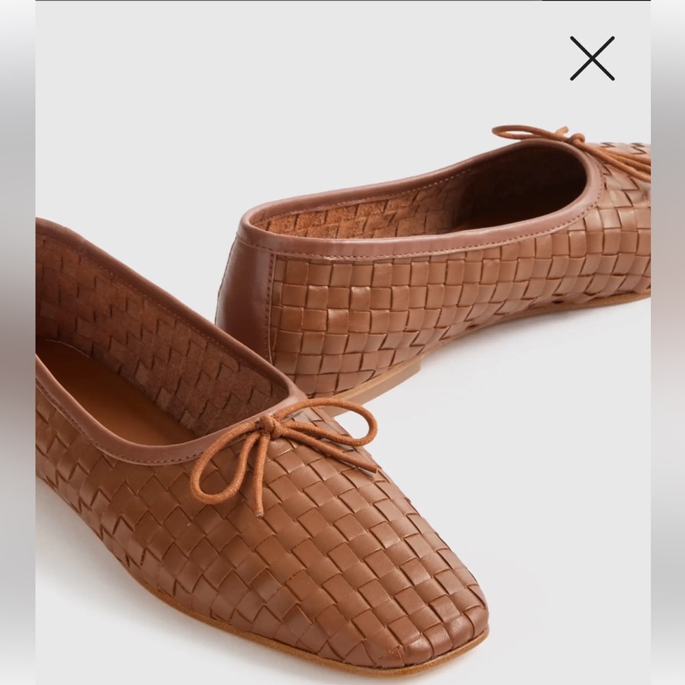Quince Woven Brown leather Flats